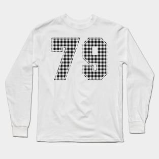 Plaid Number - 79 - Dark Long Sleeve T-Shirt